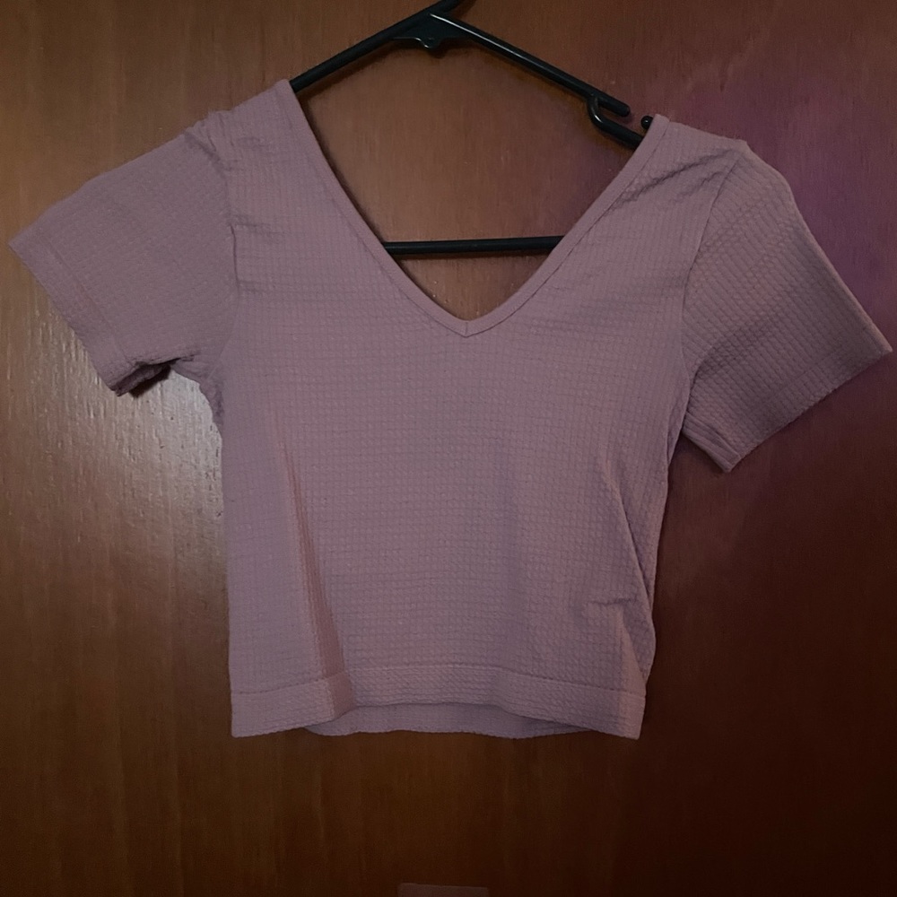 pink crop top